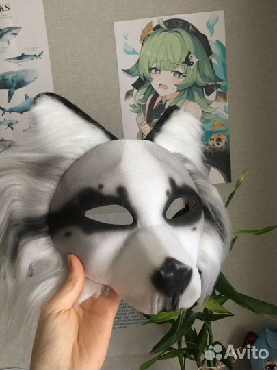 Маска для квадробики мраморная лиса