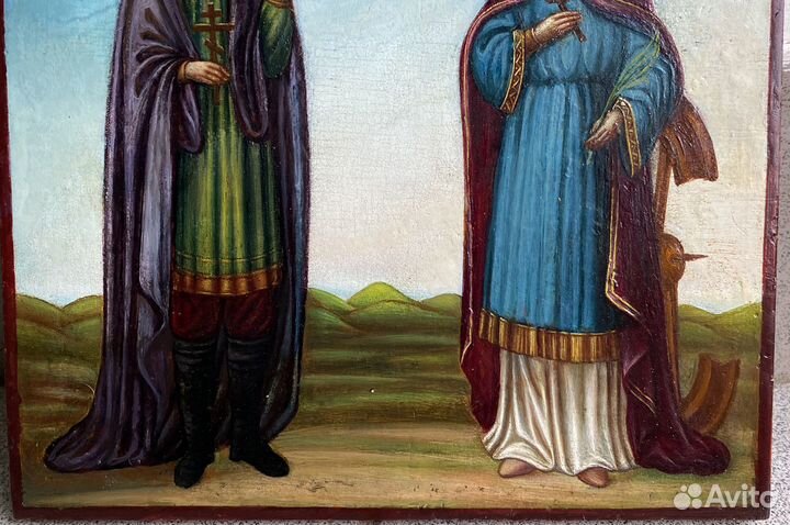 Икона Святые Леонид и Екатерина