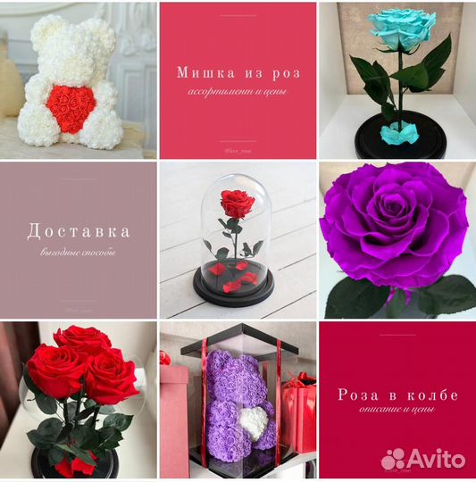 Роза в колбе от производителя