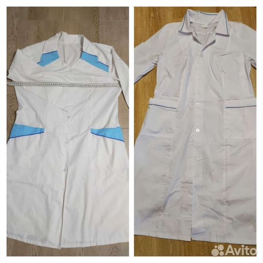 Халаты белые р-р 50-54-56