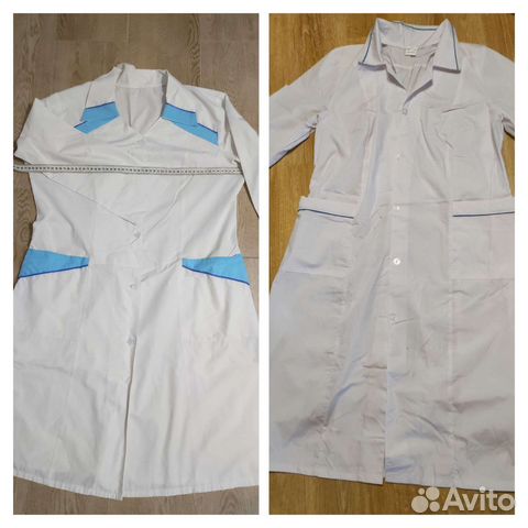 Халаты белые р-р 50-54-56