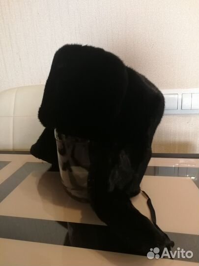 Норковая шапка мужская ушанка
