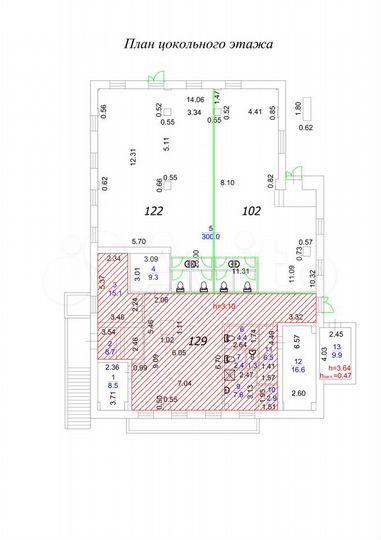 Свободного назначения, 129 м²