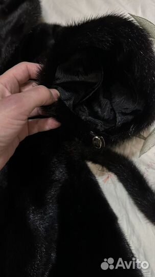 Шуба норковая с капюшоном