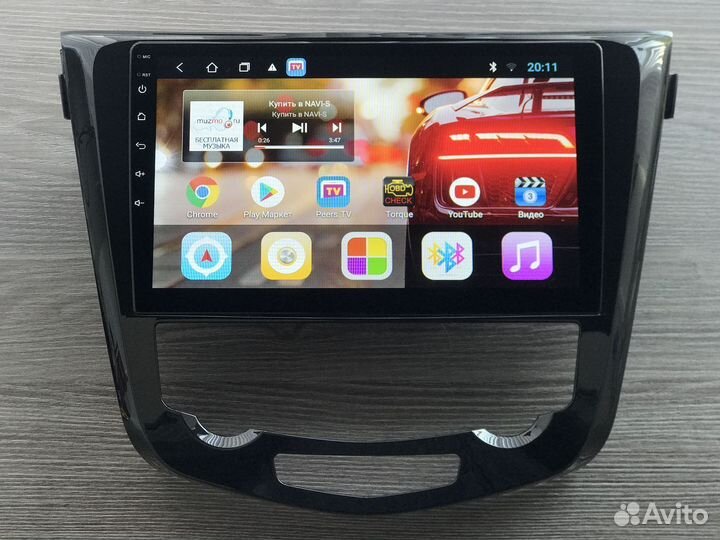 Магнитола TopWay TS7 на Nissan Qashqai