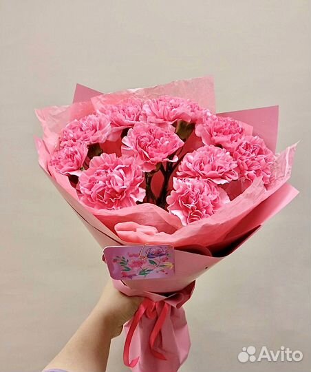 Диантусы букет. Доставка цветов