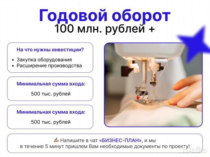 Инвестиции в швейное производство