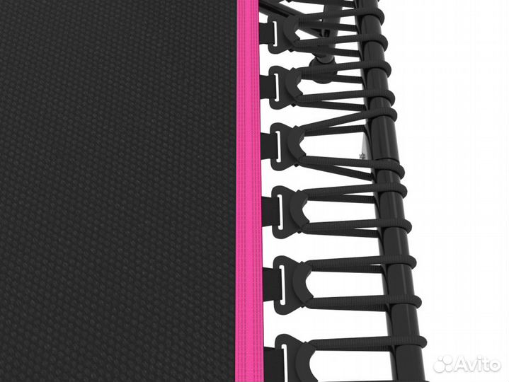 Батут unix line fitness Pink (130 cm) с ручкой