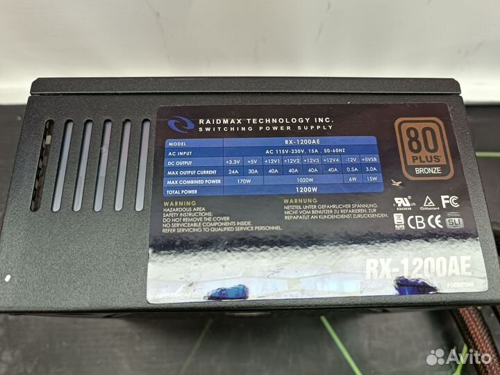 Блок питания raidmax 1200W RX-1200AE