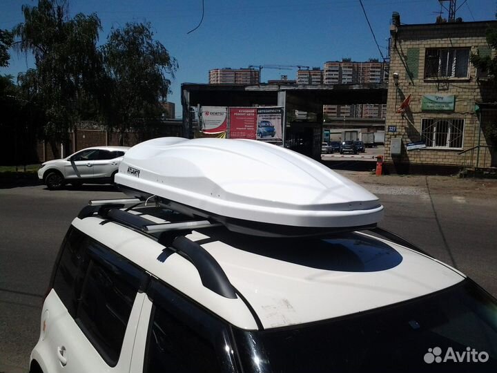Автобокс на крышу Atlant Diamond 500 белый глянец