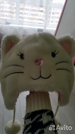 Шапка кошка утренник фотосессия зимняя