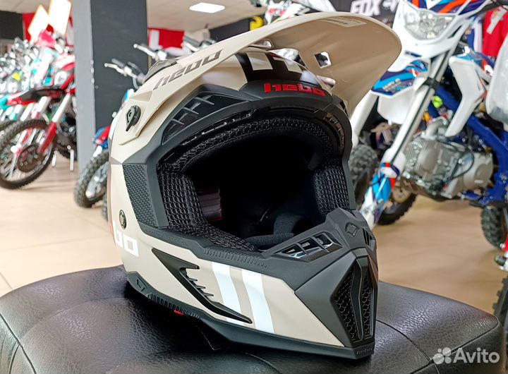 Шлем кроссовый hebo Garitage Черно-Серый