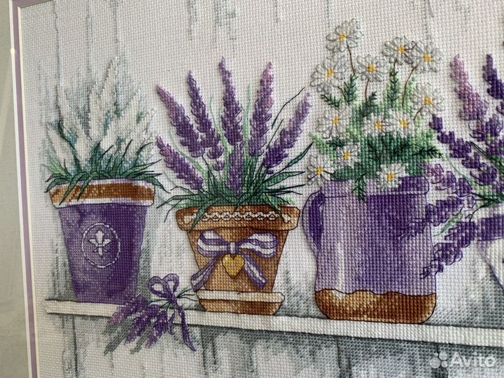 Картина вышитая крестом «Лавандовая нежность»