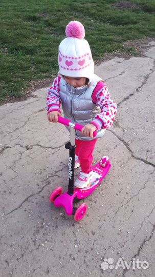 Самокат детский со светящимися колесами