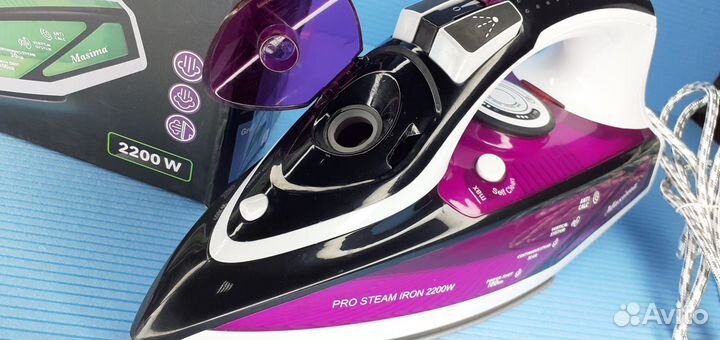 Мощный утюг Masima 2200вт Вертикальное отпаривание