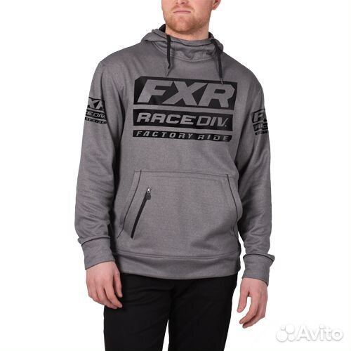 Толстовка FXR Race Division Tech Po Hoodie Grey/He