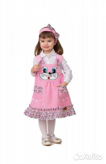 Продам сарафан на девочку, кошечка р. 92-98см