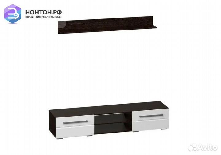 Тумба Милан венге / белый глянец