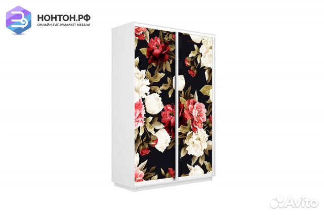 Шкаф-купе 2-х дверный Нонтон фото №1020 / белый сн