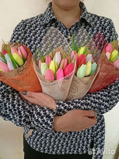 Тюльпаны из мыла ручной работы