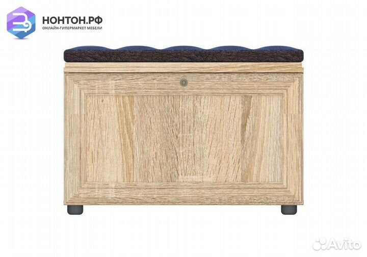 Тумба для обуви Оскар-7А дуб сонома светлый / кожз