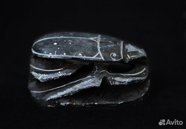 Жук Скарабей камень Египет иероглифы пресспапье