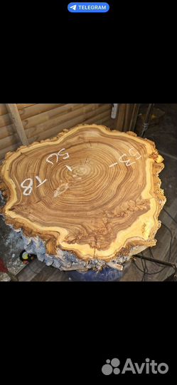 Спил слэб карагач