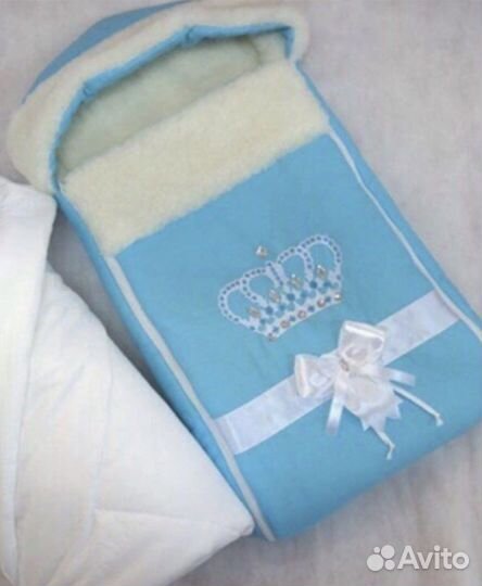 Конверт на выписку для мальчика зимний