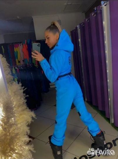Комбинезон сноубордический синий