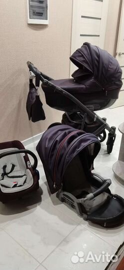 Коляска camarelo Sirion Eco 3 в 1, баклажан