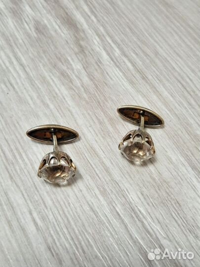 Запонки серебро, СССР