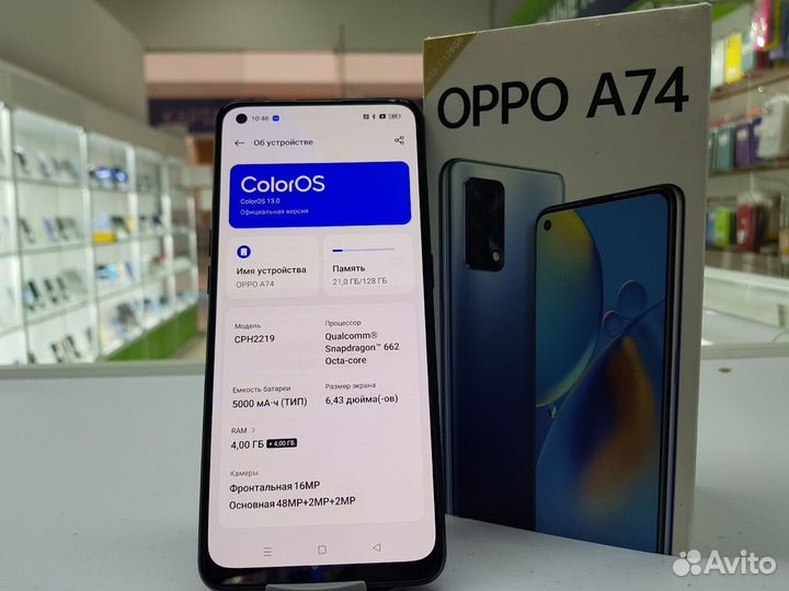 OPPO A74, 4/128 ГБ