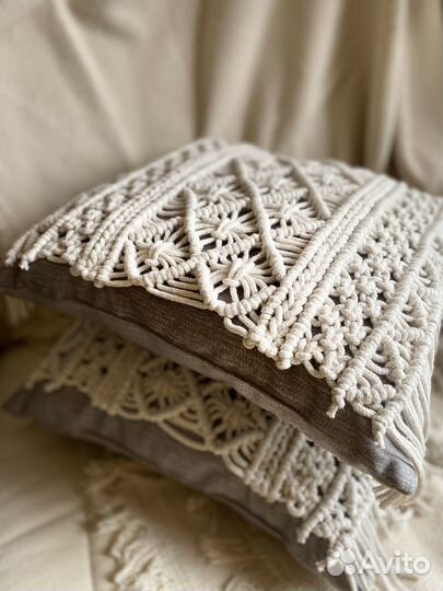 Подушка макраме