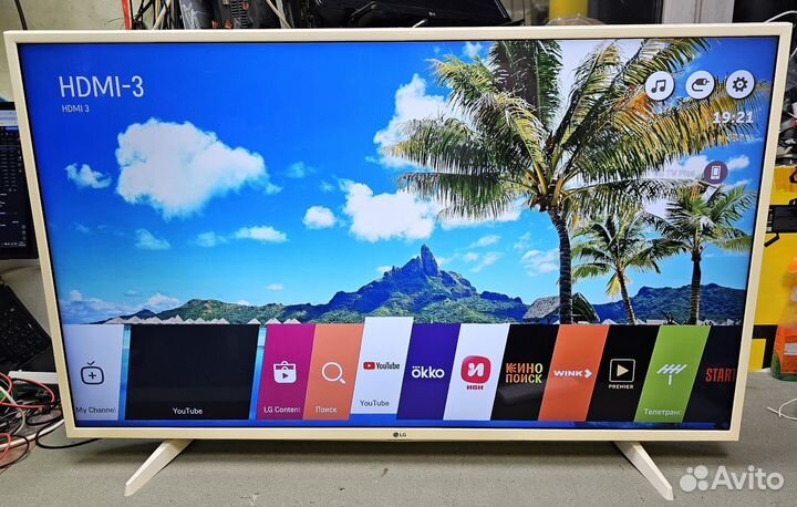 LG 49UH619V смарт тв UHD Белый