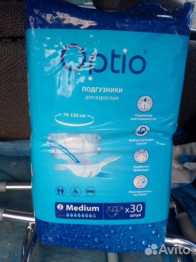 Подгузники для взрослых Optio 30шт medium