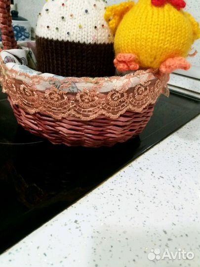 Корзина из бумажной лозы