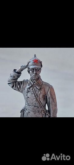 Оловянная миниатюра 54 мм. красноармейцы 1941 г
