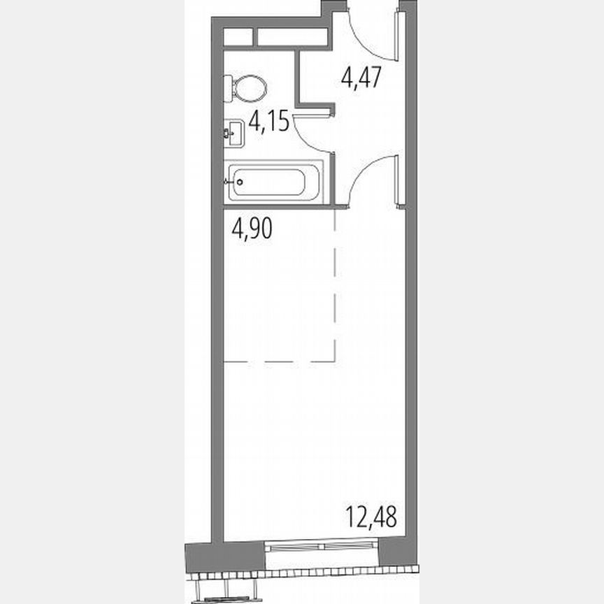 Квартира-студия, 26 м², 3/4 эт.