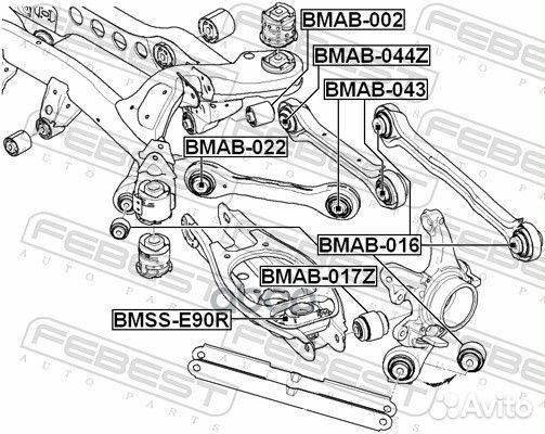 Сайлентблок задн попер тяги bmab-044Z bmab-044Z