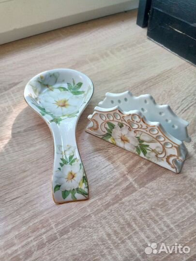 Подставка под ложку + салфетница lefard