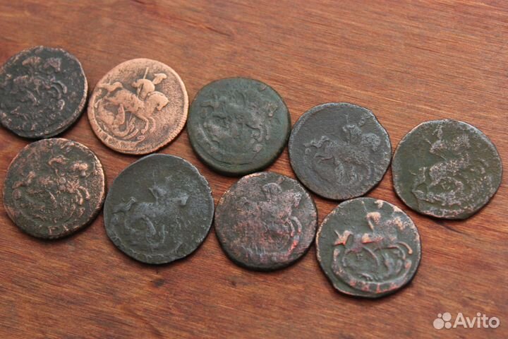 Деньга Елизавета, Екатерина в Твери в ассортименте