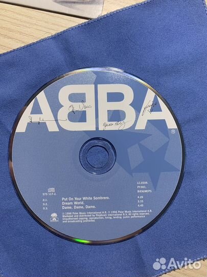 Cd диск abba с автографами