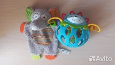 Слоник прорезыватель + ежик неволяшка Skip Hop