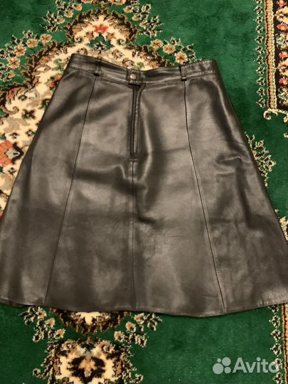 Кожаная юбка натуральная 40