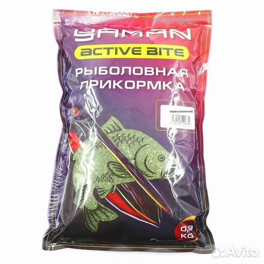 Прикормка Yaman Active Bite Карась (конопля), цв