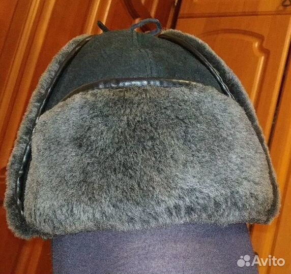 Натуральная дублёнчатая шапка ушанка новая