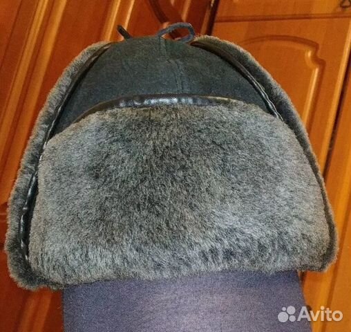 Натуральная дублёнчатая шапка ушанка новая