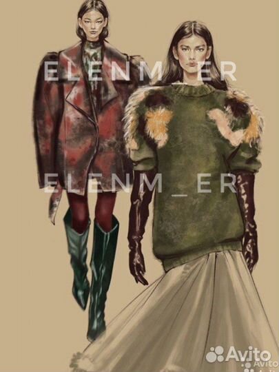 Эскизы одежды/Fashion- иллюстрация