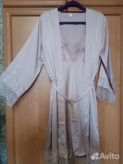 Халат женский шелковый