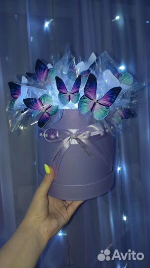 Букет из бабочек, светящийся